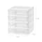 IRIS White 4-Drawer Desktop Plastic Drawer Organizer